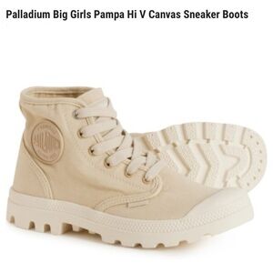 *new* Palladium Big Girls Pampa Hi V Canvas Sneaker Boots
